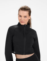 Conquer Cropped Zip Up Jacket - White Horse Active