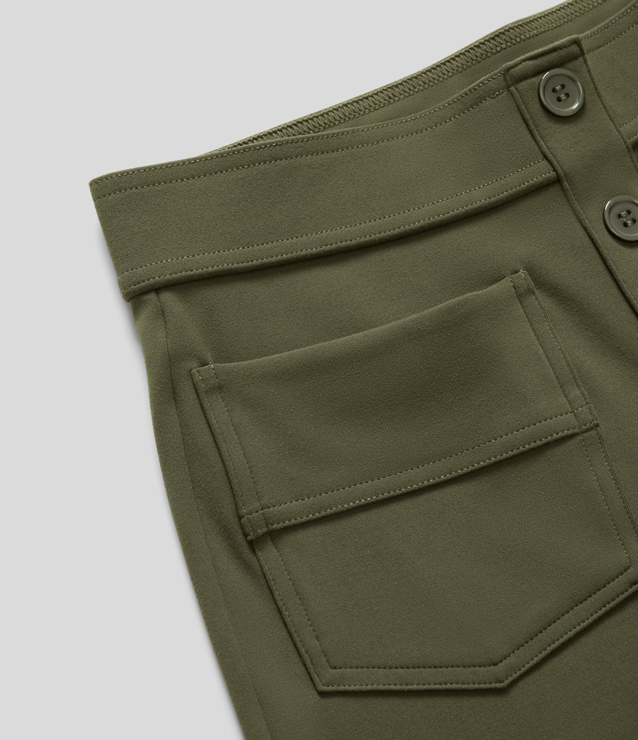 MotionFit™ High - Waist Everyday Casual Pants - Forest Green - White Horse Active