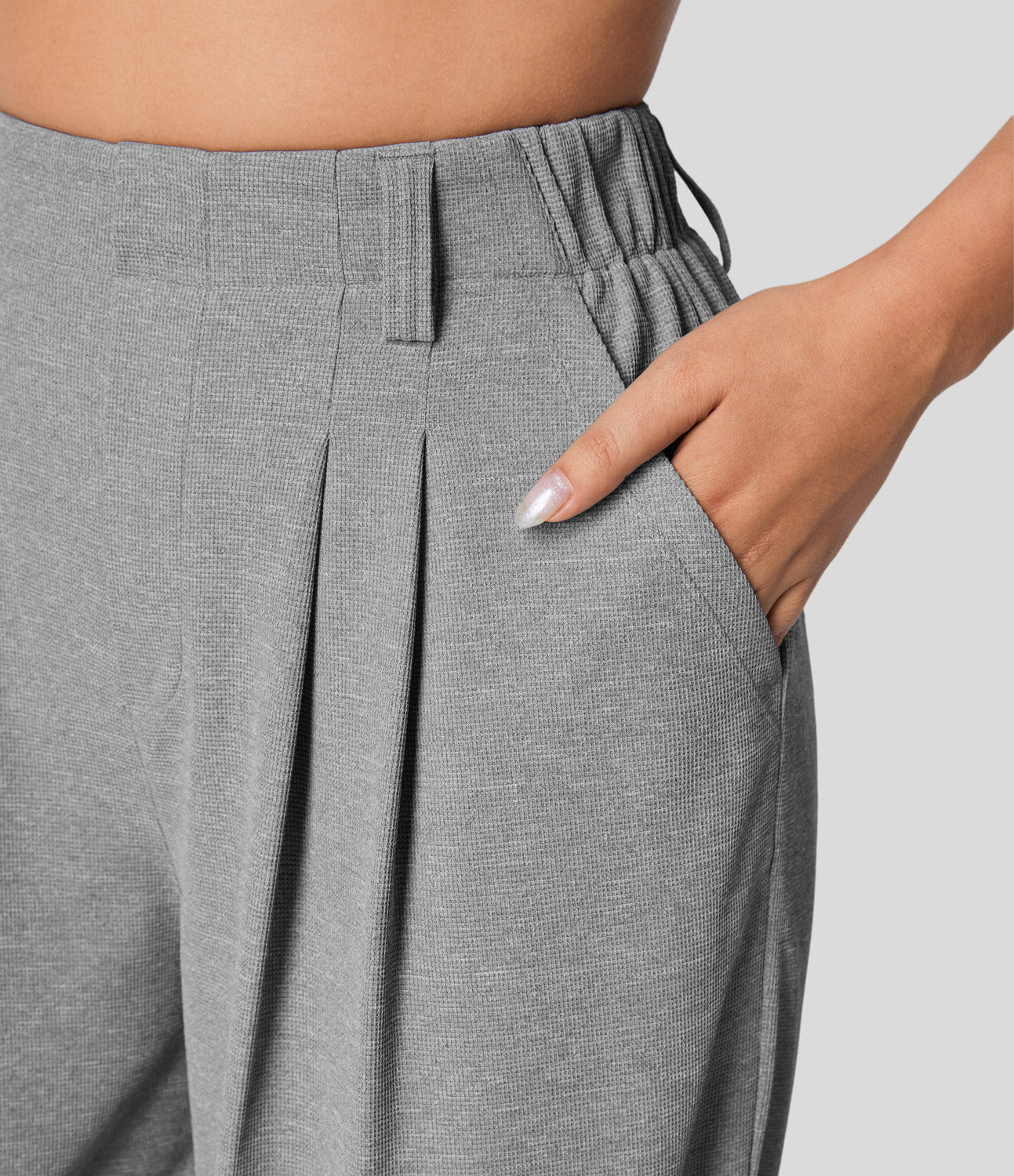 UrbanEase™ Waffle Wide - Leg Pants - White Horse Active