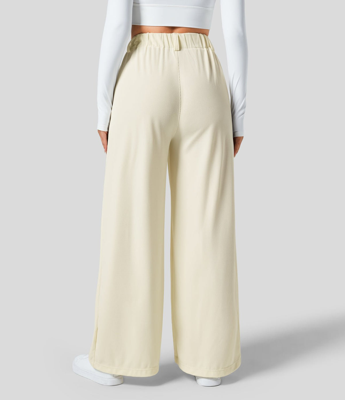 UrbanEase™ Waffle Wide - Leg Pants - White Horse Active