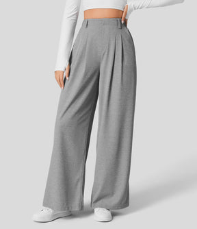 UrbanEase™ Waffle Wide - Leg Pants - White Horse Active