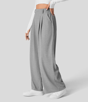 UrbanEase™ Waffle Wide - Leg Pants - White Horse Active