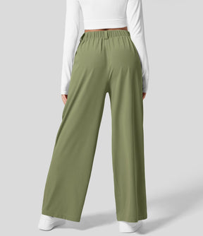 UrbanEase™ Waffle Wide - Leg Pants - White Horse Active