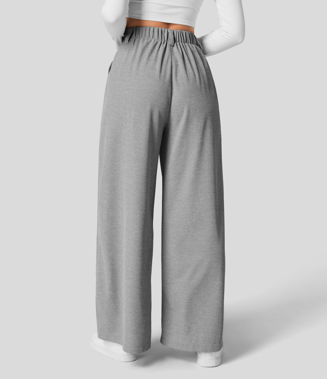 UrbanEase™ Waffle Wide - Leg Pants - White Horse Active