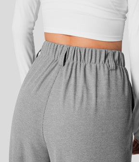 UrbanEase™ Waffle Wide - Leg Pants - White Horse Active