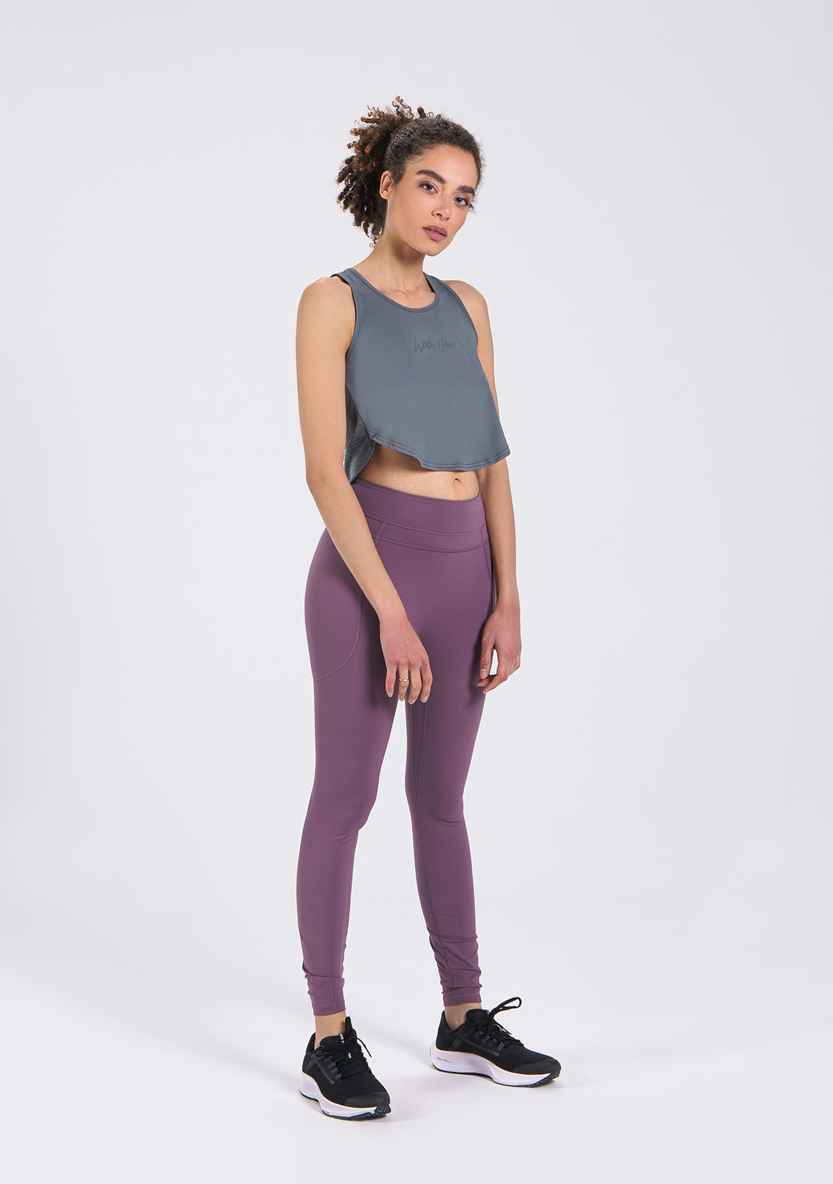 FlexMesh Crop Top - White Horse Active